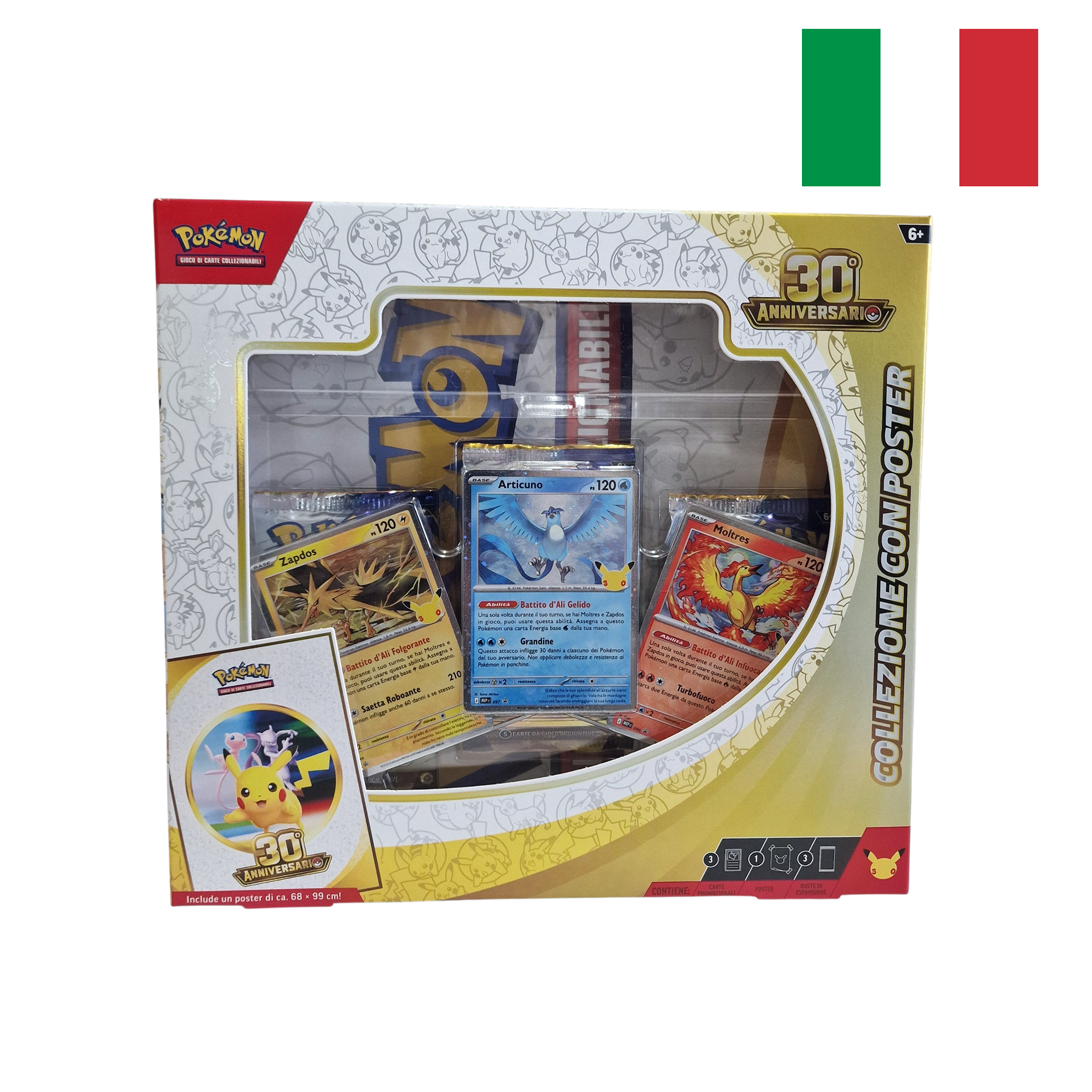 Pokémon TCG 30th Anniversary Poster Collection – Legendary Birds – Italian Edition Sealed - Image 2