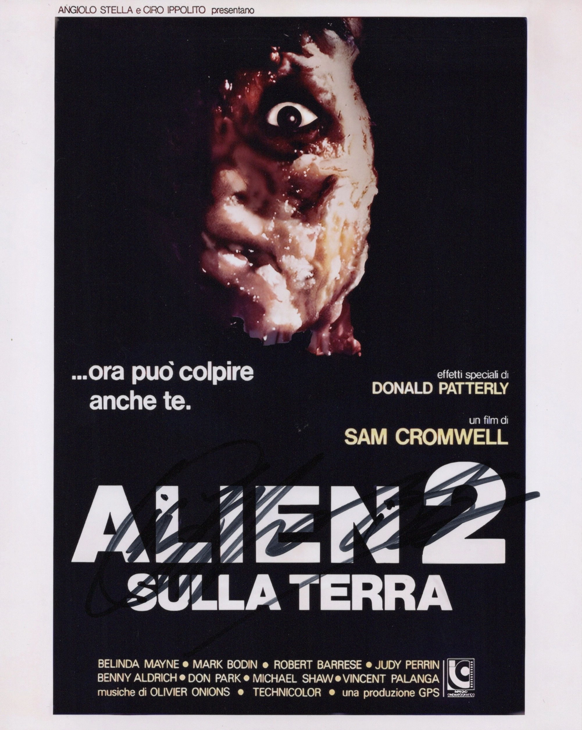 Ciro Ippolito Autographed Alien 2 sulla Terra Photo โ Classic Italian Sci-Fi Horror