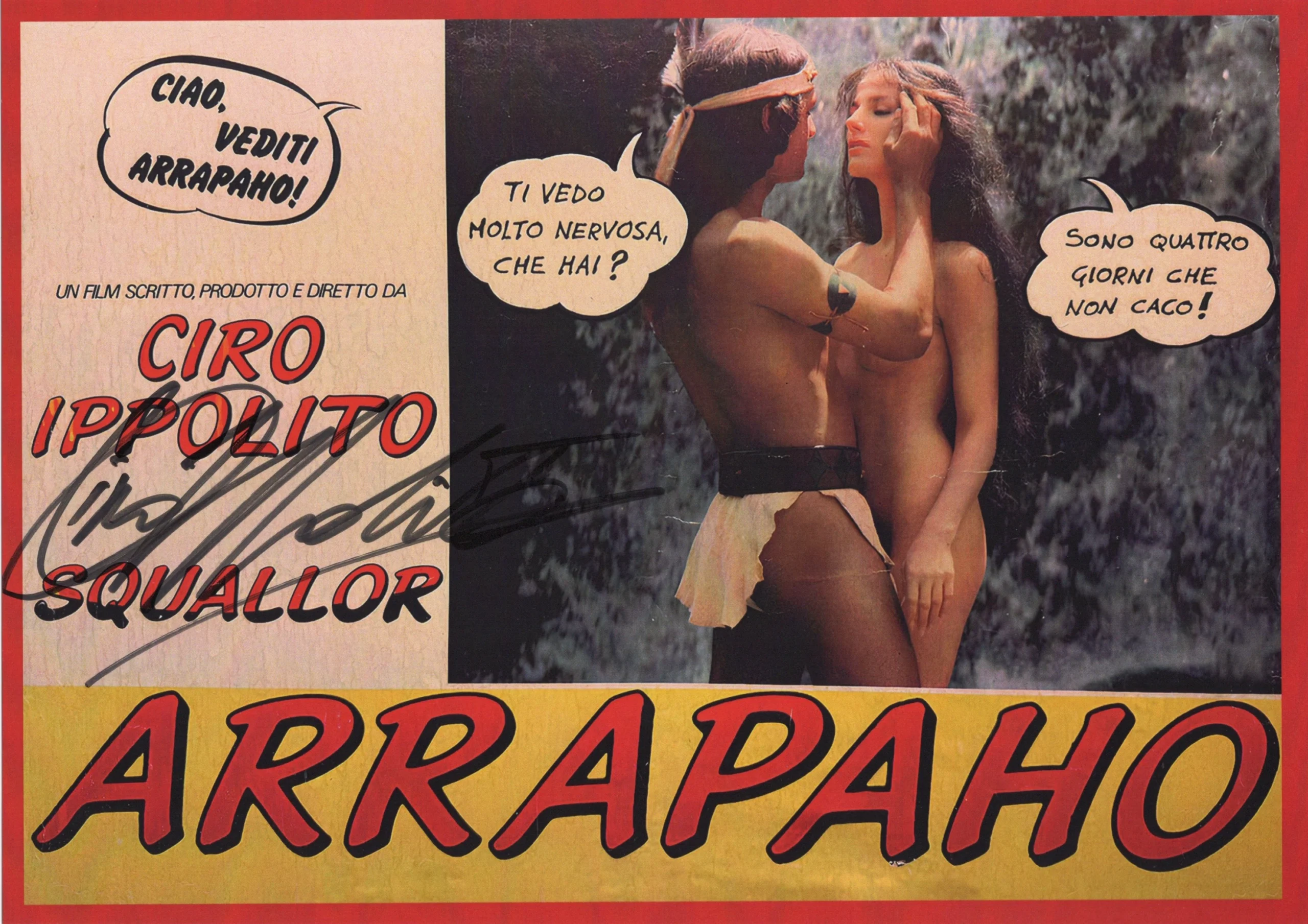 Ciro Ippolito Hand-Signed Arrapaho Print on Cardstock โ 1984 Italian Cinema