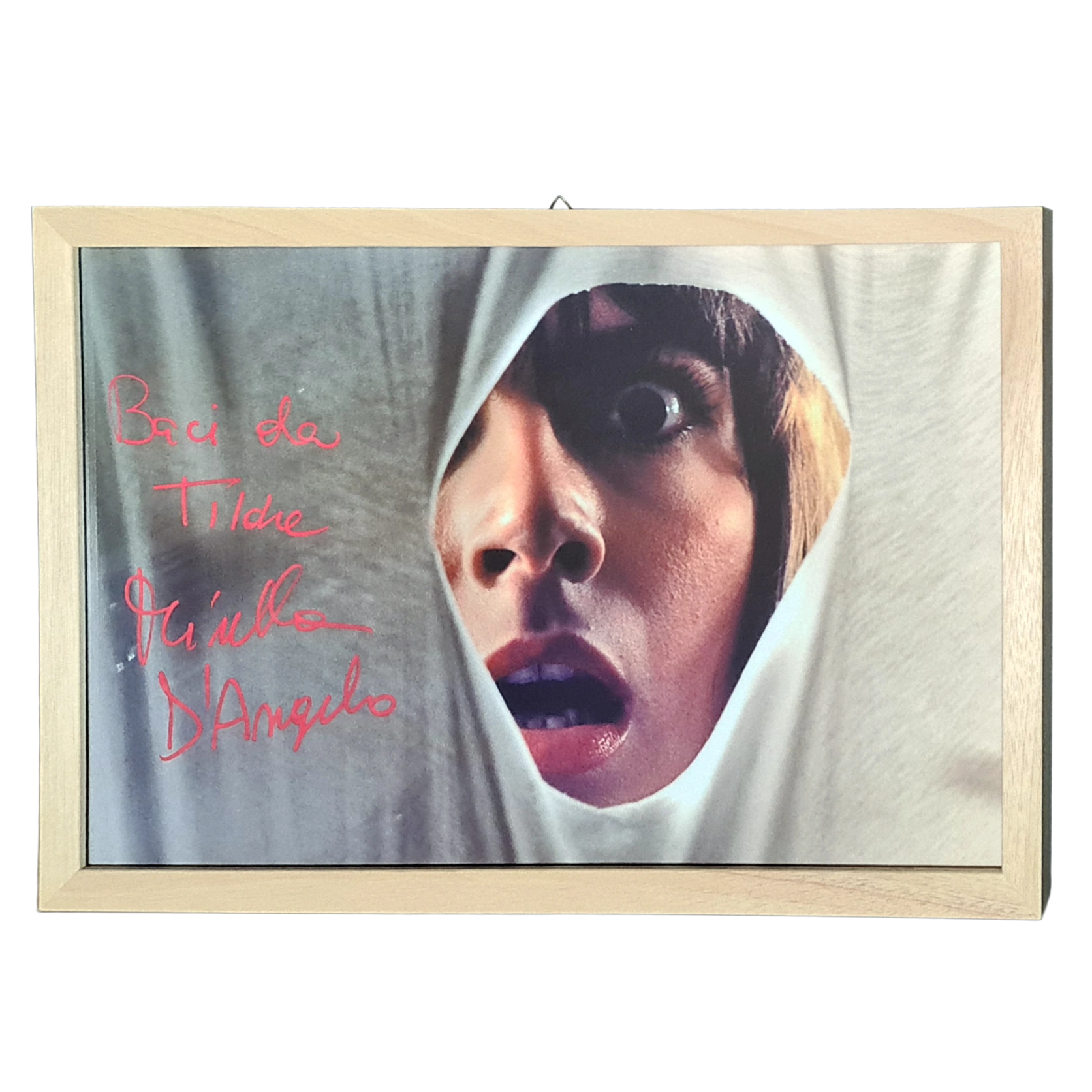 Mirella D'Angelo Signed Canvas โ Tenebre โ Dario Argento โ Framed Autograph
