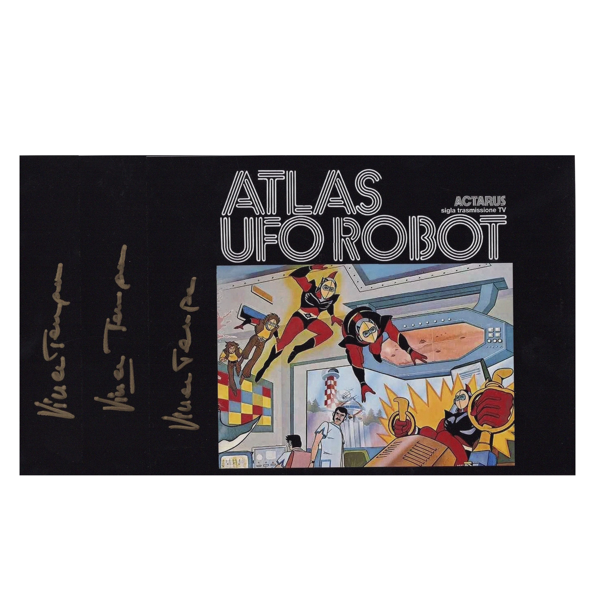 Vince Tempera Signed Photo โ Atlas UFO Robot Actarus โ Original Gold Autograph