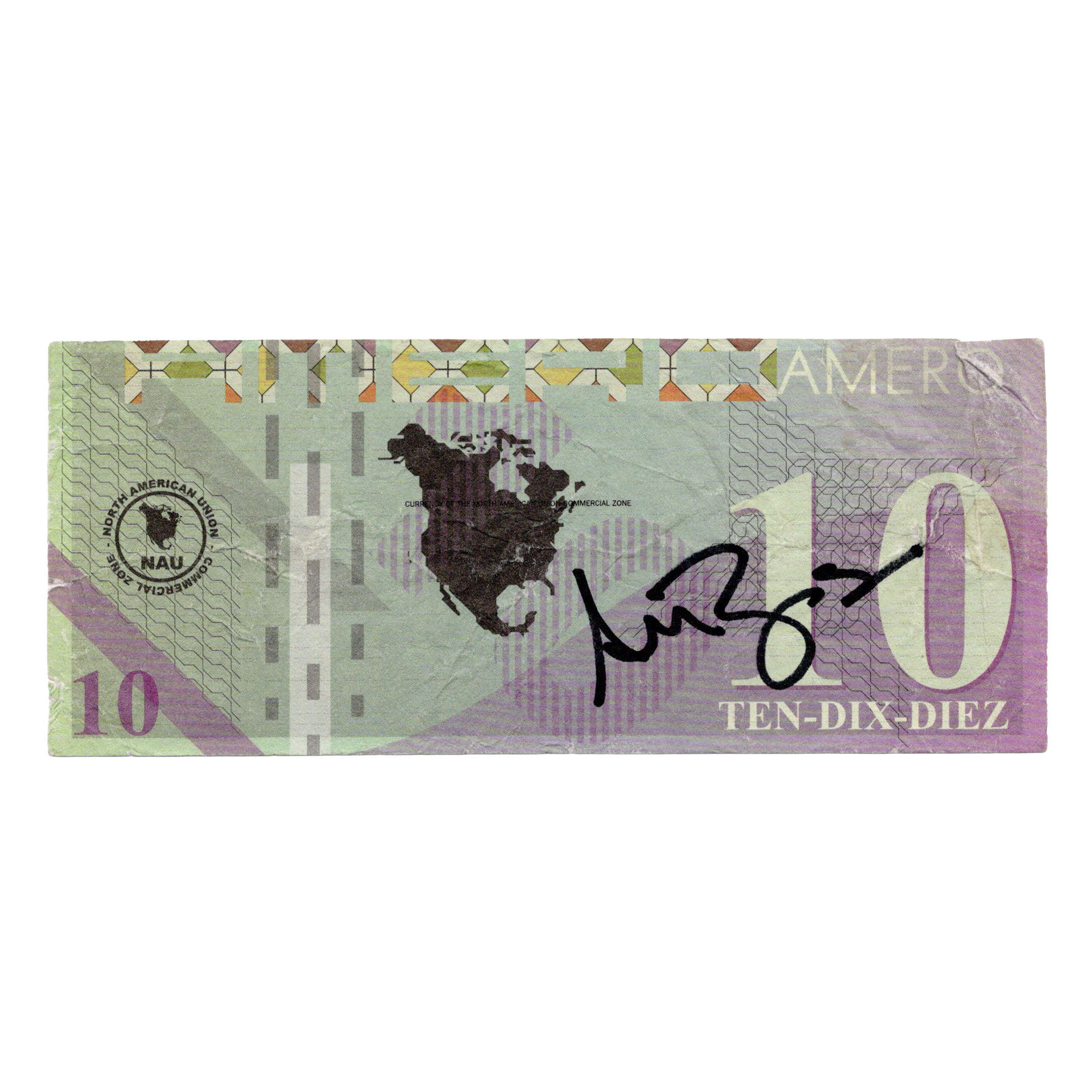 Alice Braga โ Elysium (2013) โ Authentic Movie Prop Banknote Hand-Signed