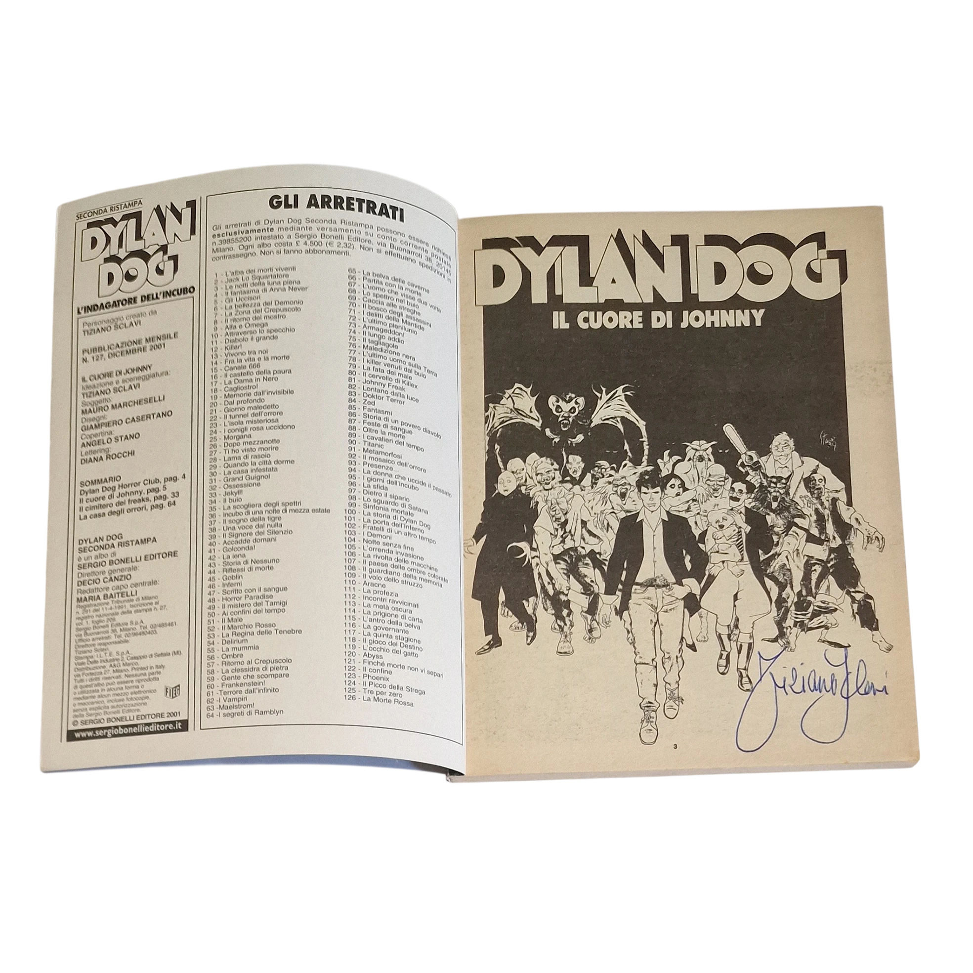 Dylan Dog #127 Il Cuore di Johnny (2001) – Signed by Tiziano Sclavi - Image 2