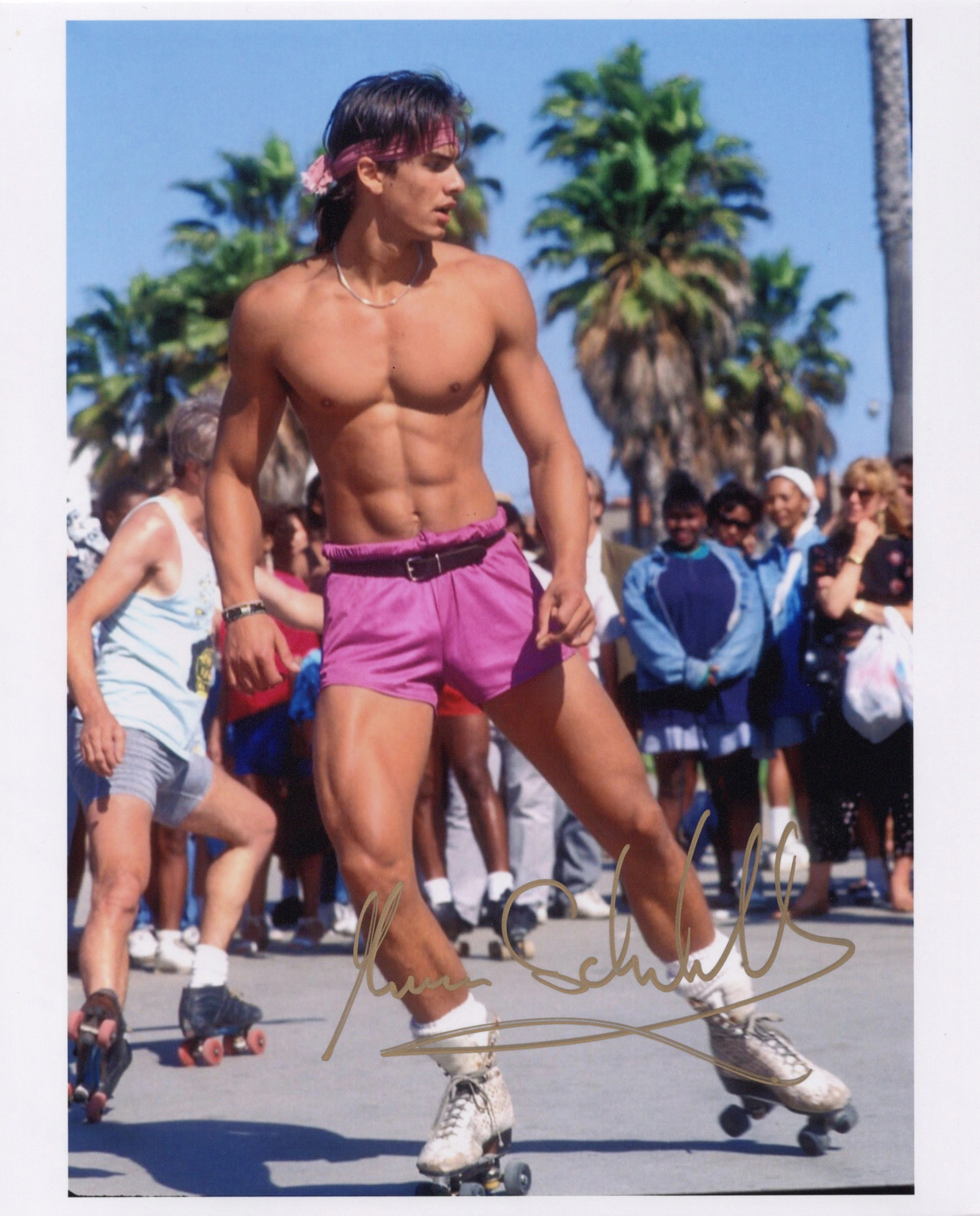 Marcus Schenkenberg โ Signed Photo โ Sexy 90s Roller Skating
