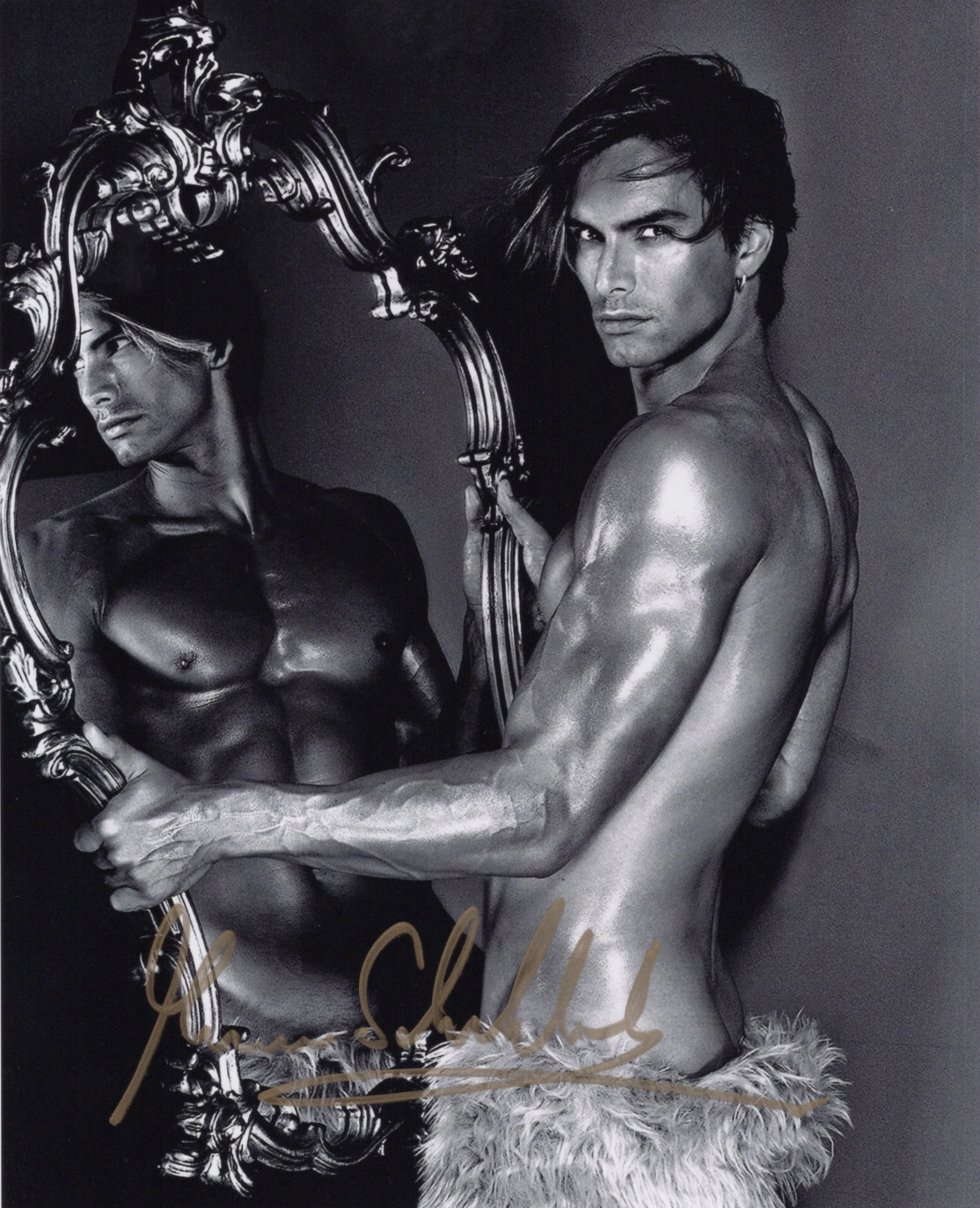 Marcus Schenkenberg โ Signed Photo โ Sexy Mirror Portrait