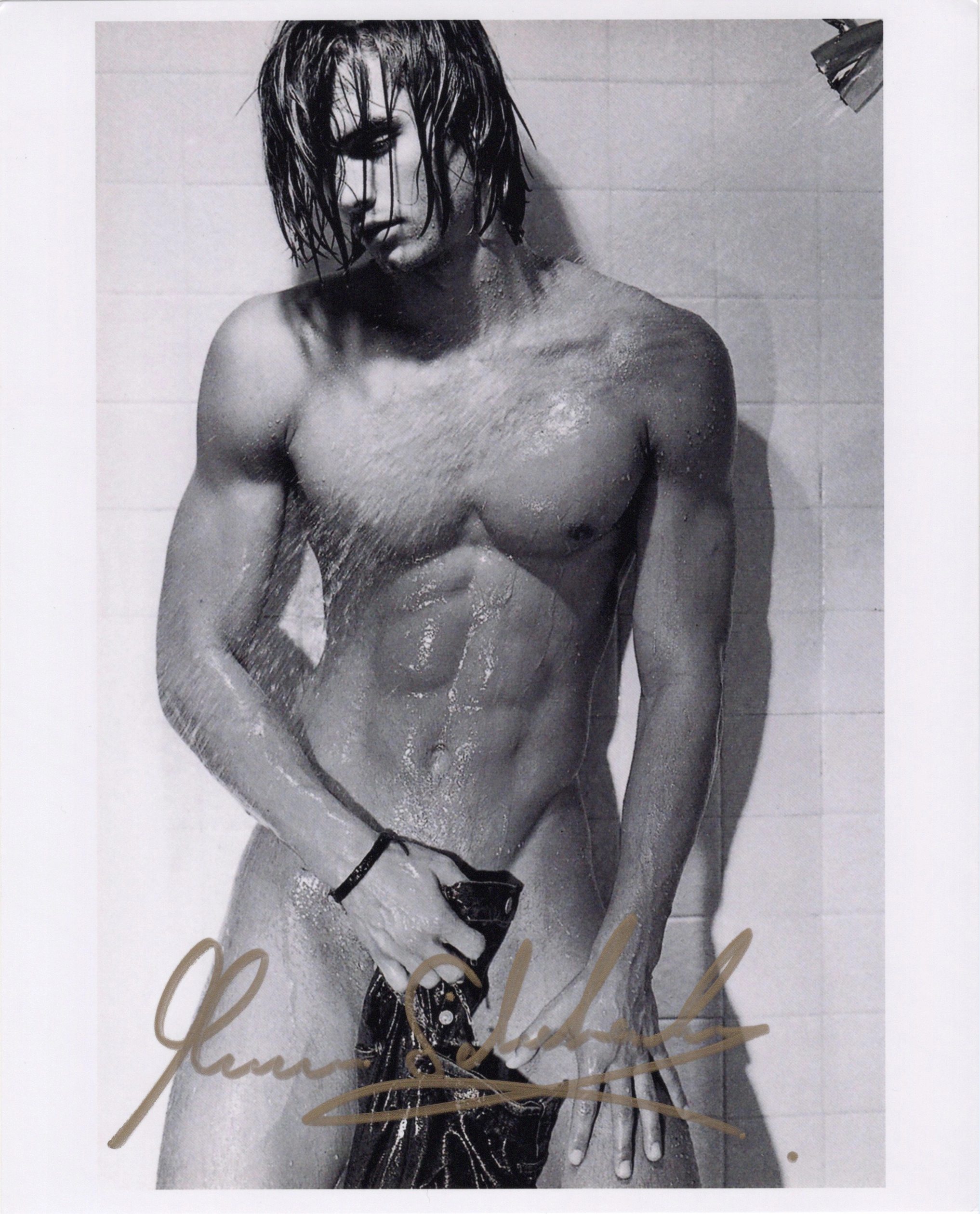 Marcus Schenkenberg โ Signed Photo โ Wet Hair & Sexy Look