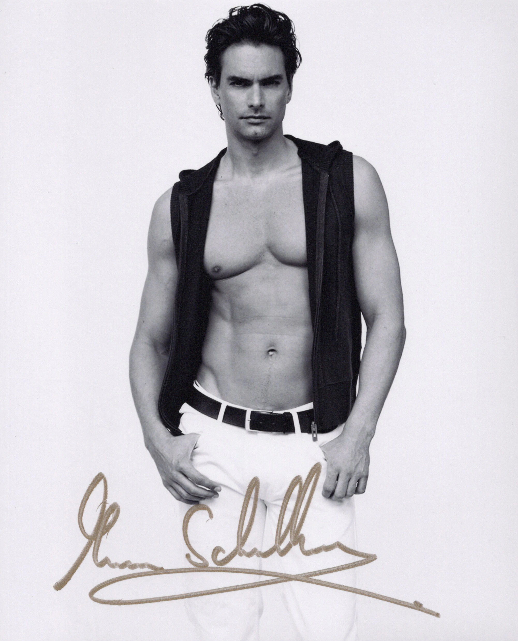 Marcus Schenkenberg โ Signed Photo โ Sexy Leather Jacket Look