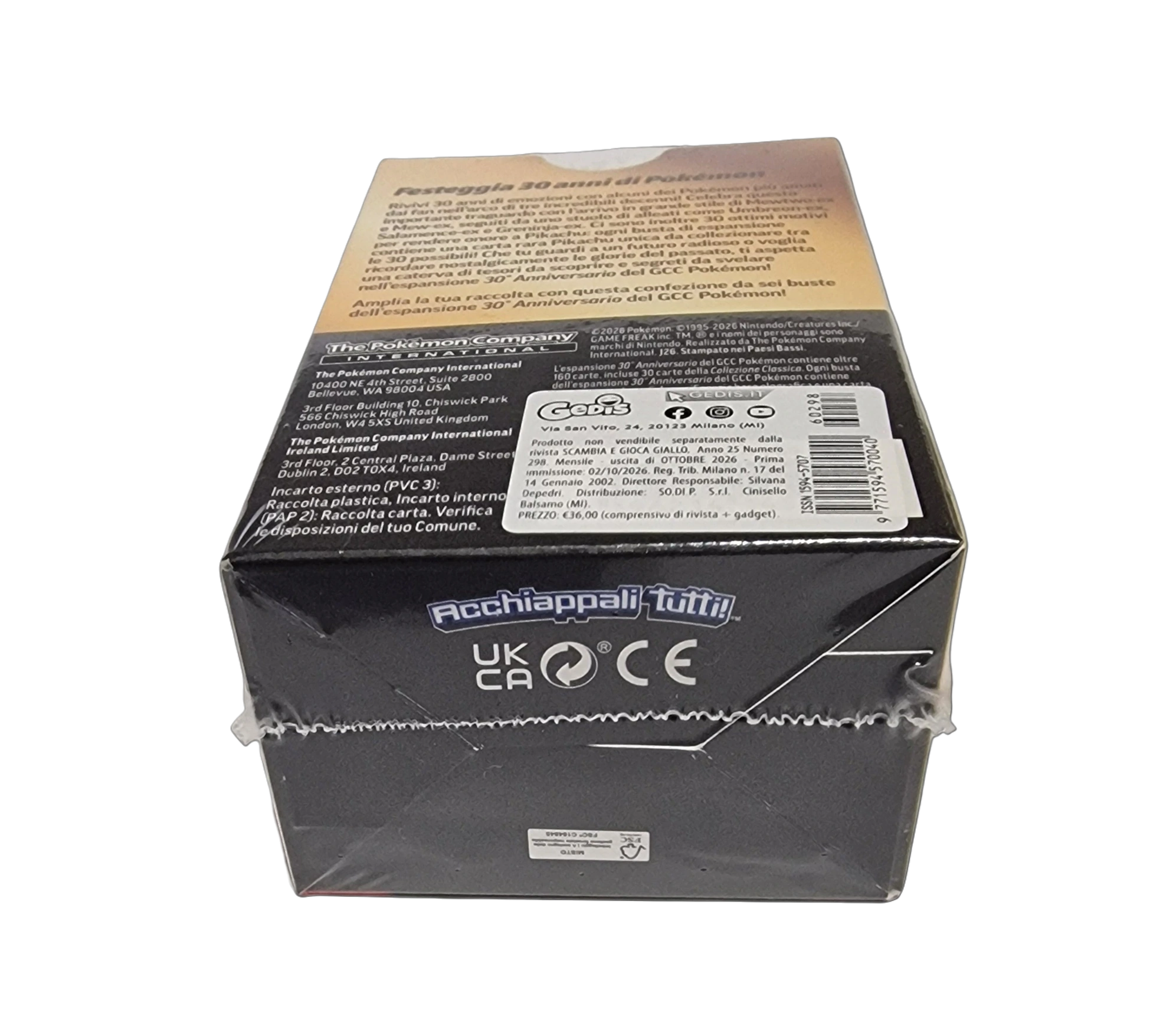 Pokémon TCG 30th Anniversary Booster Bundle – 6 Packs – Italian Edition – Factory Sealed - Image 4