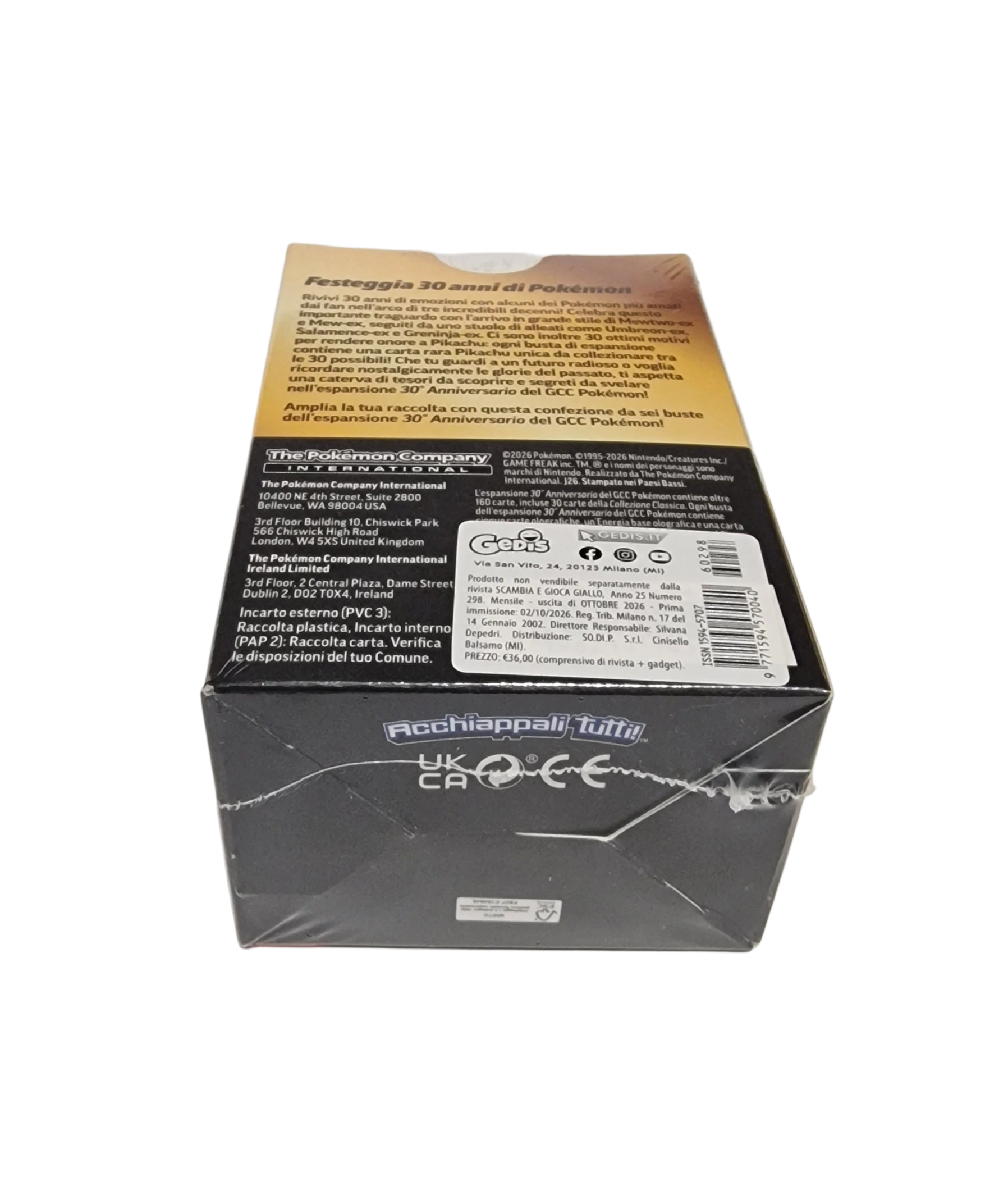 Pokémon TCG 30th Anniversary 6 Booster Packs – Italian Edition – Official Sealed Bundle - Image 4