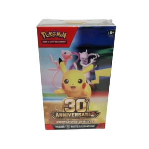 Pokémon TCG 30th Anniversary 6 Booster Packs – Italian Edition – Official Sealed Bundle